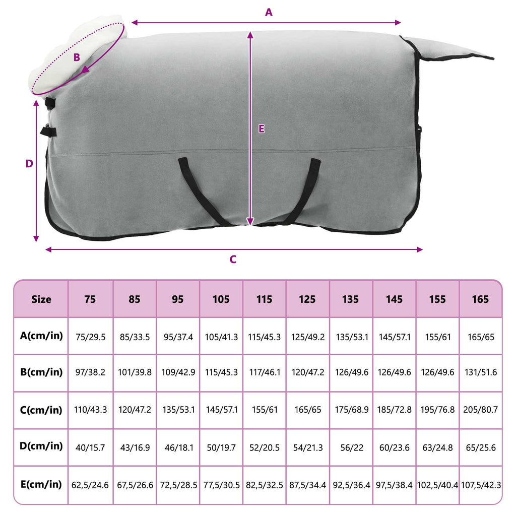 vidaXL Koc dla Koni Pełny ciemnozielony 165 cm Polarowy fleece