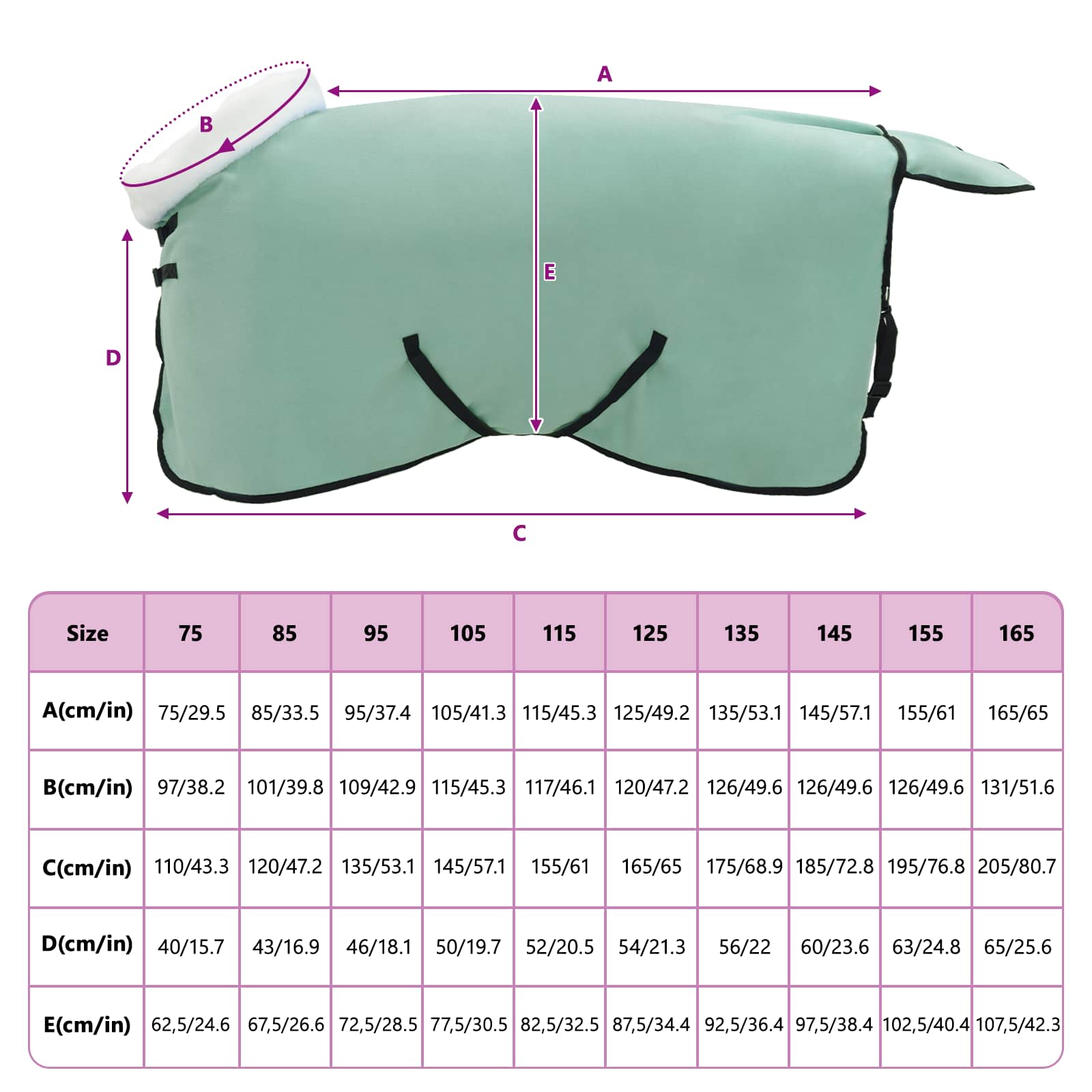 vidaXL Koc dla Koni Pełny ciemnozielony 95 cm Polarowy fleece