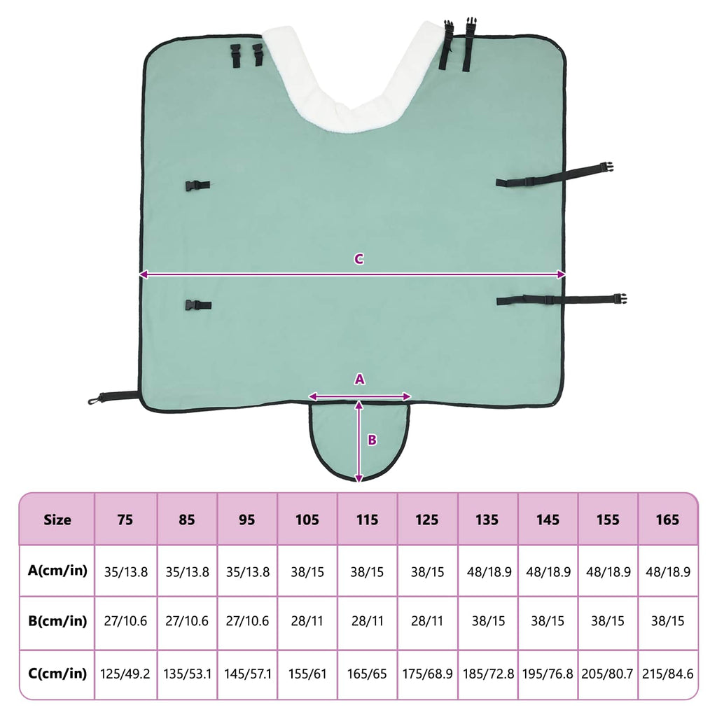 vidaXL Koc dla Koni Pełny ciemnozielony 95 cm Polarowy fleece