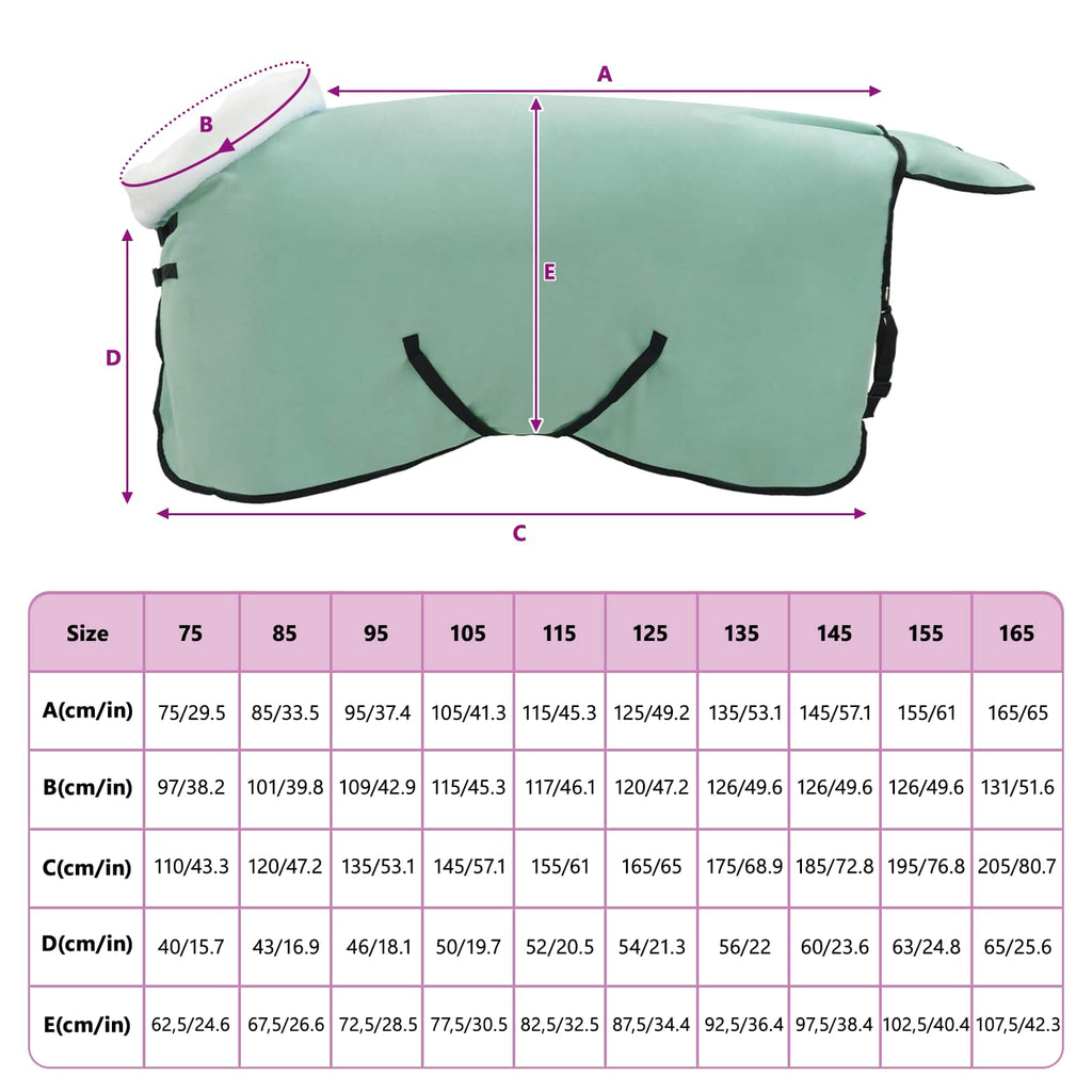 vidaXL Koc dla Koni Pełny ciemnozielony 115 cm Polarowy fleece