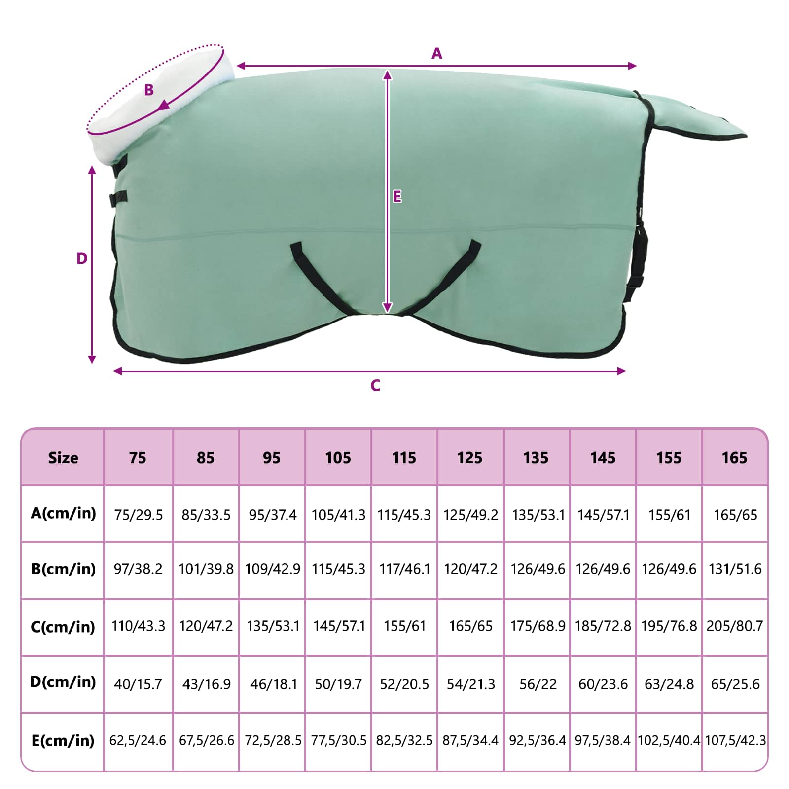 vidaXL Koc dla Koni Pełny ciemnozielony 135 cm Polarowy fleece