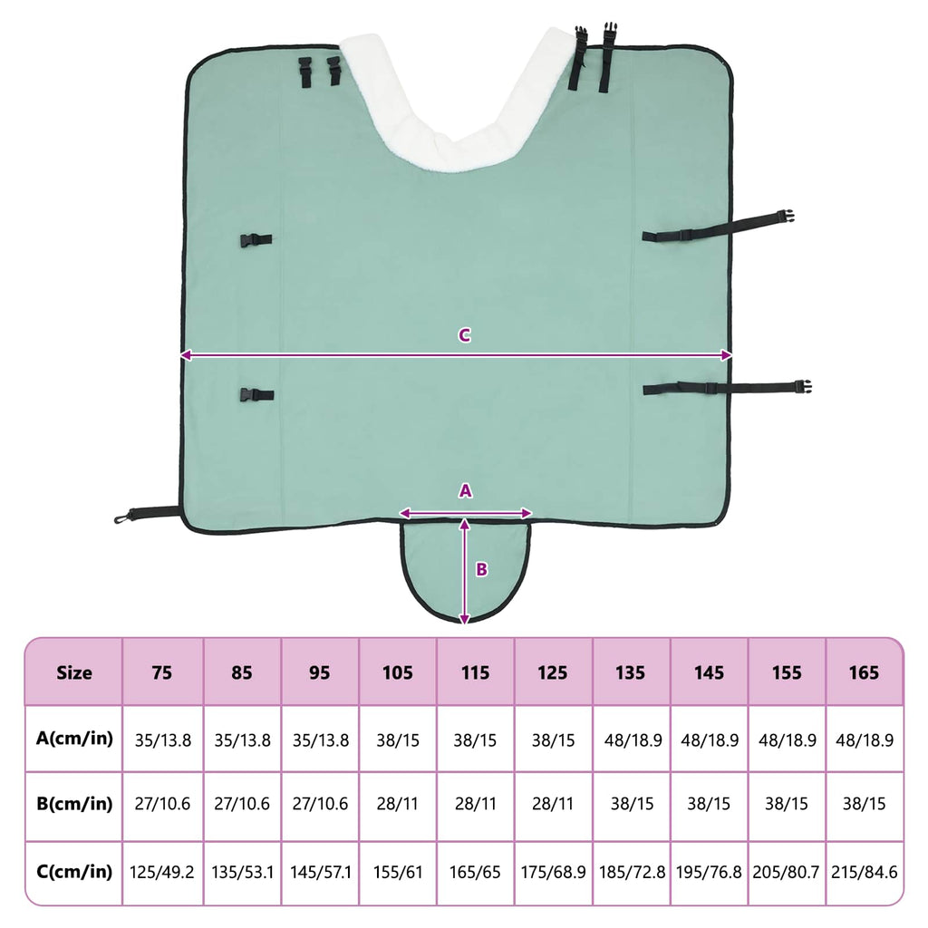 vidaXL Koc dla Koni Pełny ciemnozielony 165 cm Polarowy fleece
