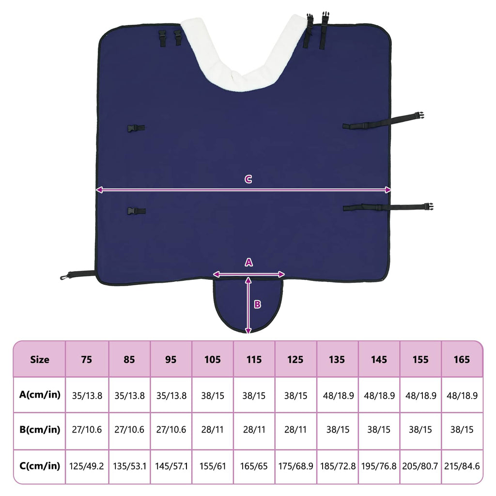 vidaXL Koc dla Koni Granatowy 95 cm Polarowy fleece