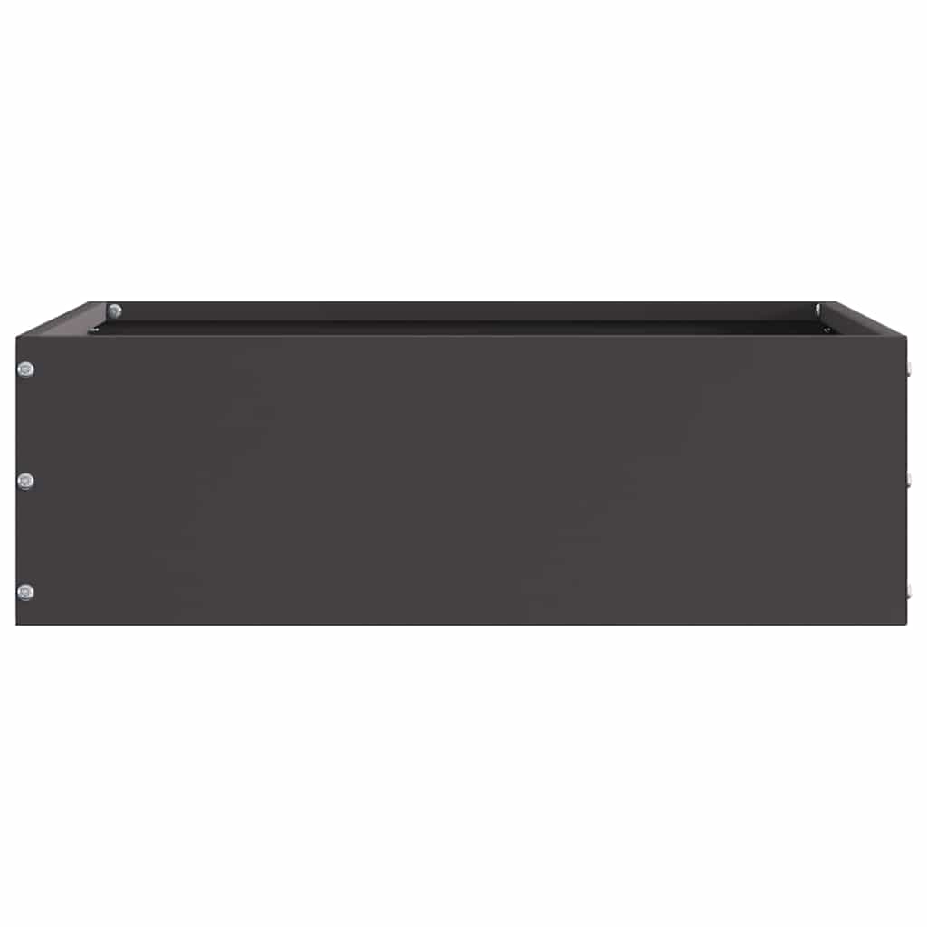 vidaXL Krawężnik do trawnika Czarny 40 x 40 x 13 cm Stal