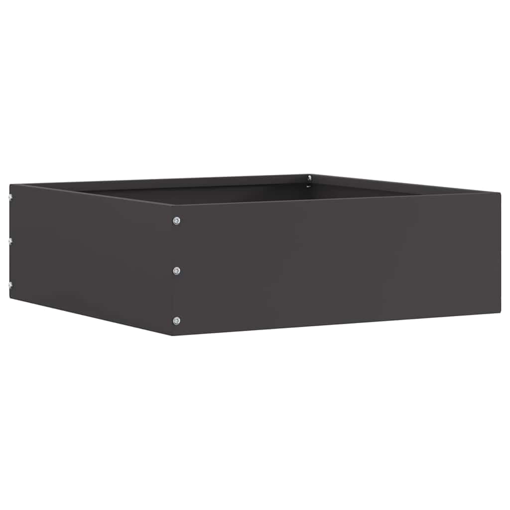 vidaXL Krawężnik do trawnika 6 pcs Czarny 40 x 40 x 13 cm Stal