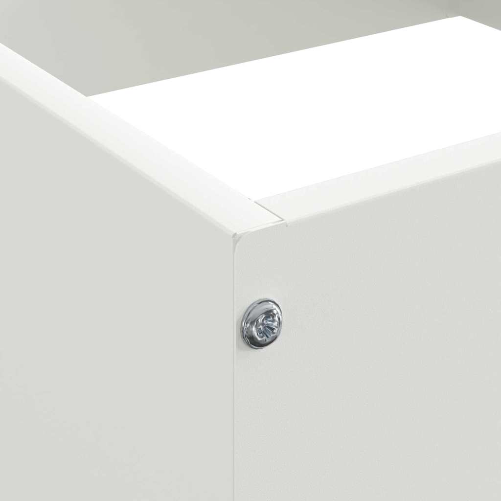 vidaXL Krawężnik do trawnika Biały 40 x 40 x 13 cm Stal