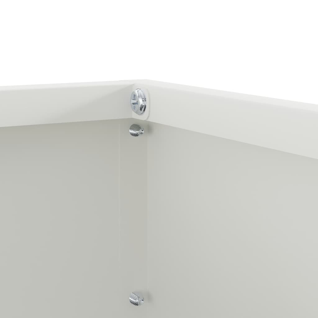 vidaXL Krawężnik do trawnika Biały 40 x 40 x 13 cm Stal
