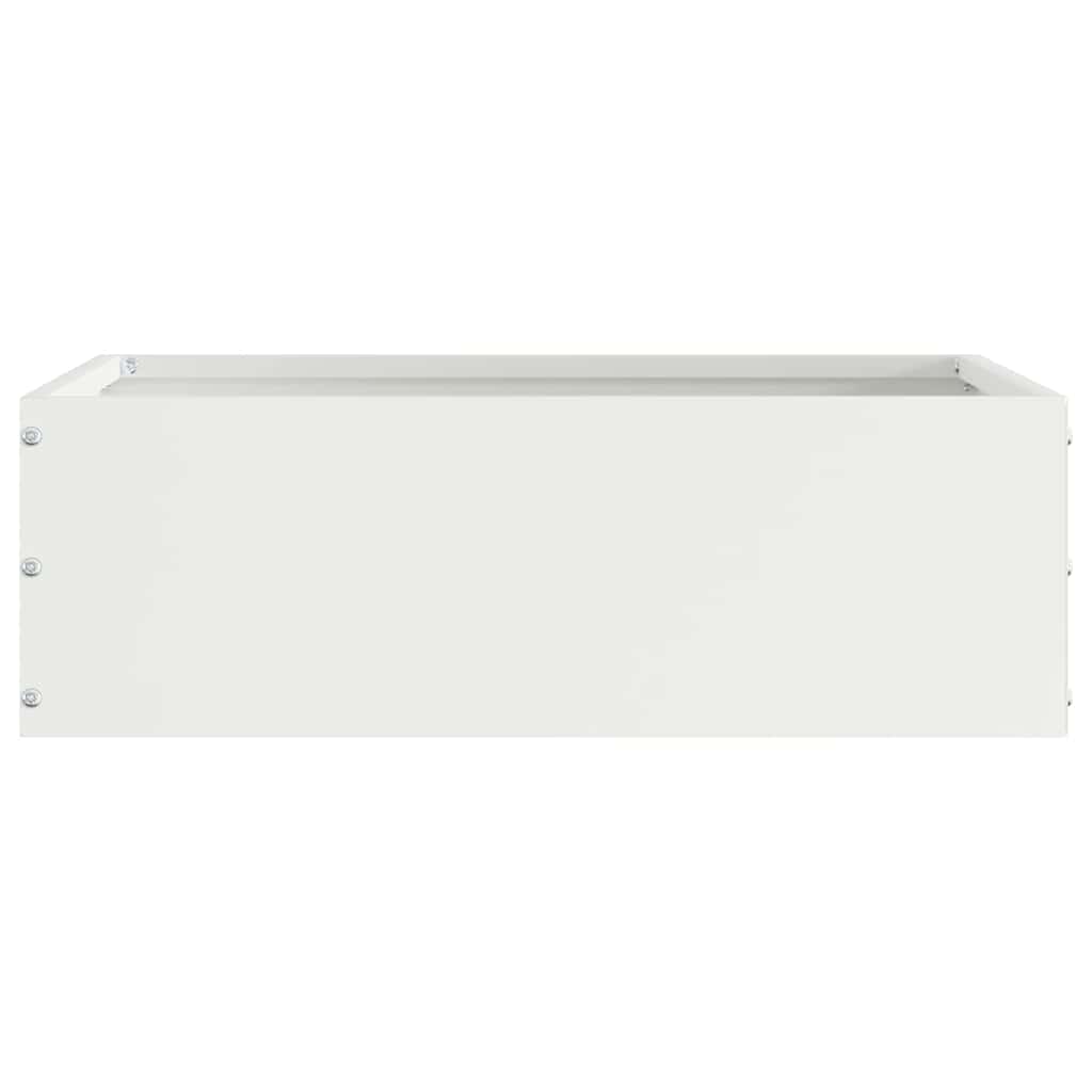 vidaXL Krawężnik do trawnika Biały 40 x 40 x 13 cm Stal
