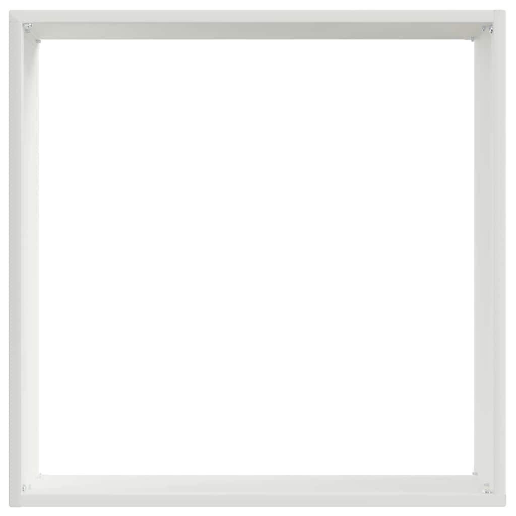 vidaXL Krawężnik do trawnika Biały 40 x 40 x 13 cm Stal