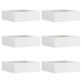 vidaXL Krawężnik do trawnika 6 pcs Biały 40 x 40 x 13 cm Stal