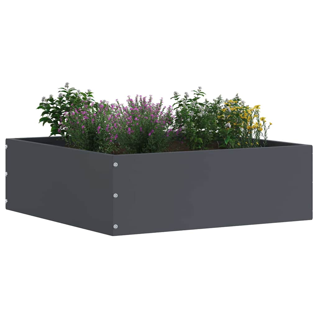 vidaXL Krawężnik do trawnika Antracyt 40 x 40 x 13 cm Stal