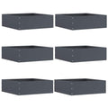 vidaXL Krawężnik do trawnika 6 pcs Antracyt 40 x 40 x 13 cm Stal
