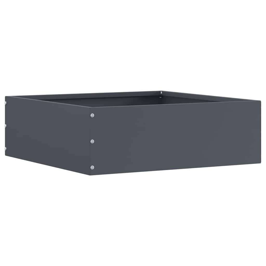 vidaXL Krawężnik do trawnika 6 pcs Antracyt 40 x 40 x 13 cm Stal