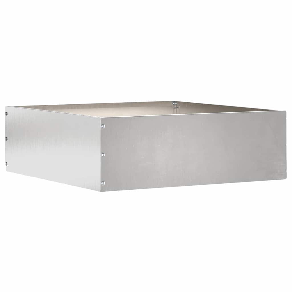 vidaXL Krawężnik do trawnika Srebrny 40 x 40 x 13 cm Stal nierdzewna