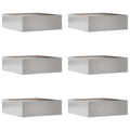 vidaXL Krawężnik do trawnika 6 pcs Srebrny 40 x 40 x 13 cm