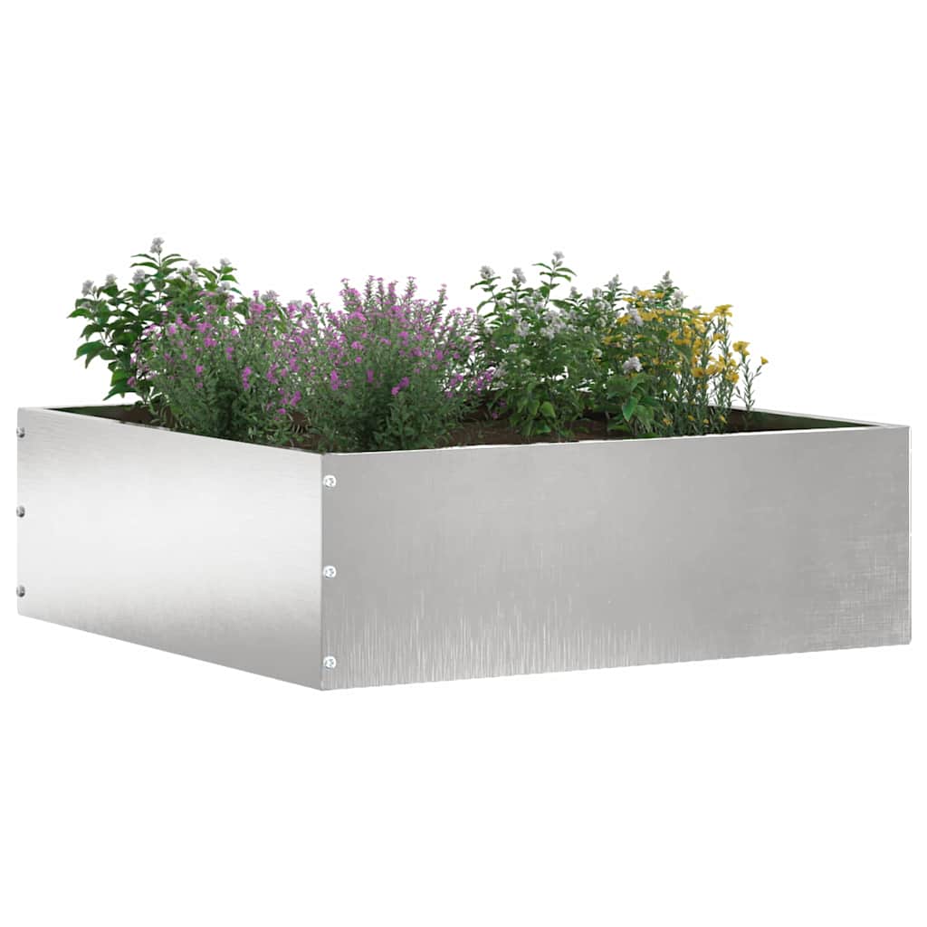 vidaXL Krawężnik do trawnika 6 pcs Srebrny 40 x 40 x 13 cm