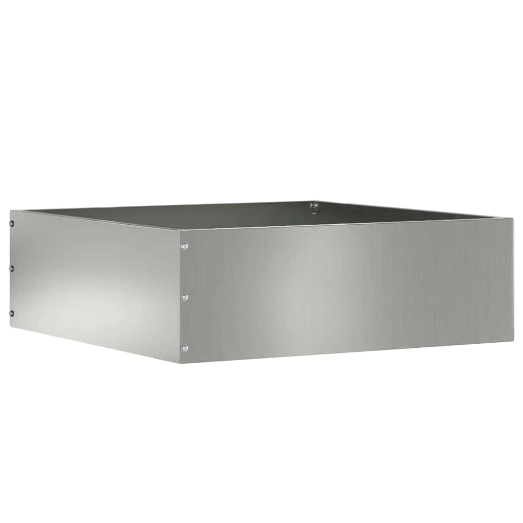 vidaXL Krawężnik do trawnika Srebrny 40 x 40 x 13 cm