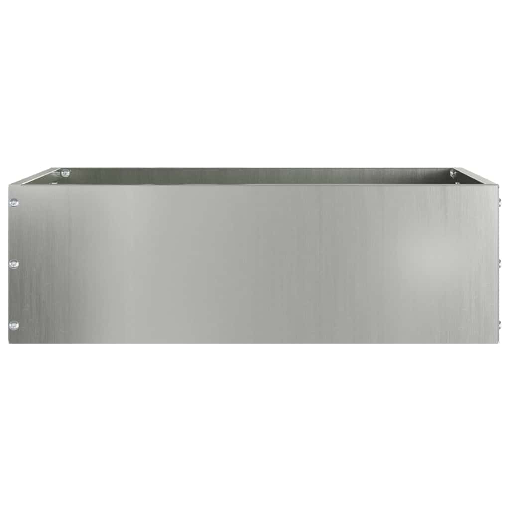 vidaXL Krawężnik do trawnika Srebrny 40 x 40 x 13 cm