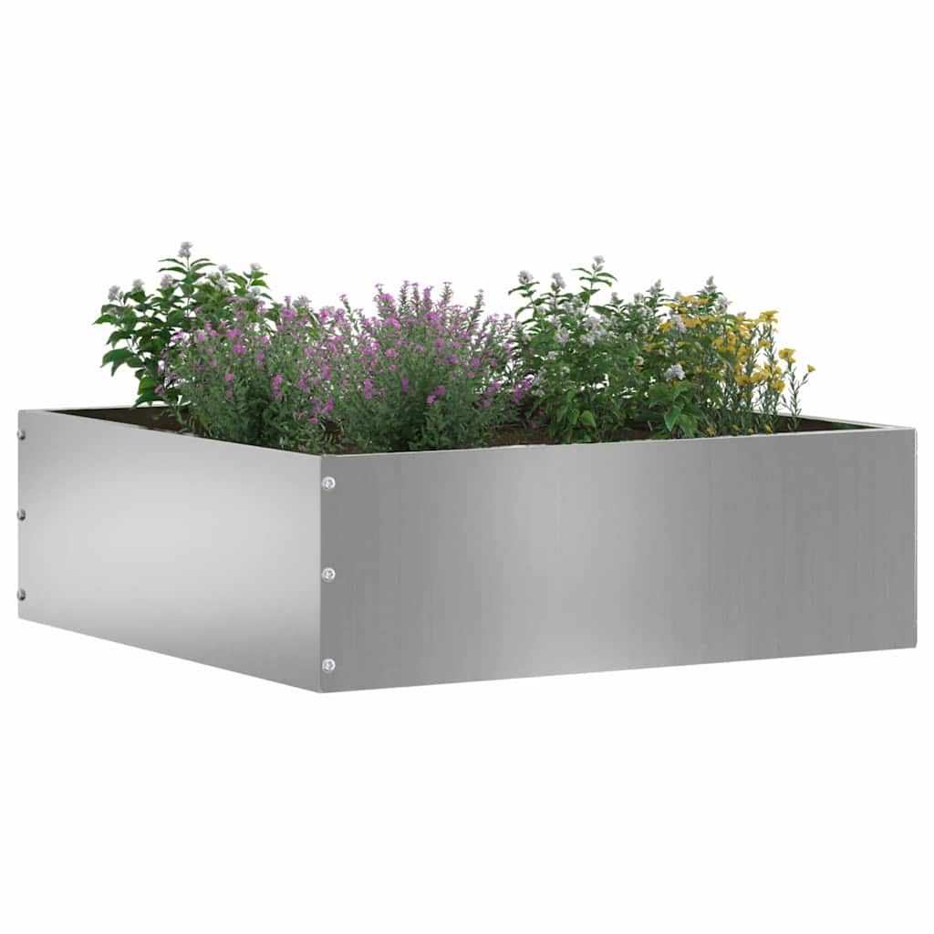 vidaXL Krawężnik do trawnika Srebrny 40 x 40 x 13 cm