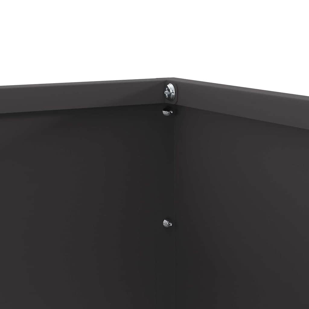 vidaXL Krawężnik do trawnika Czarny 50 x 50 x 13 cm Stal