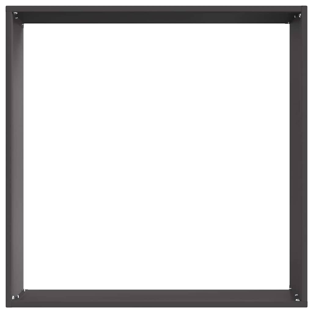 vidaXL Krawężnik do trawnika Czarny 50 x 50 x 13 cm Stal