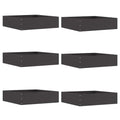 vidaXL Krawężnik do trawnika 6 pcs Czarny 50 x 50 x 13 cm Stal