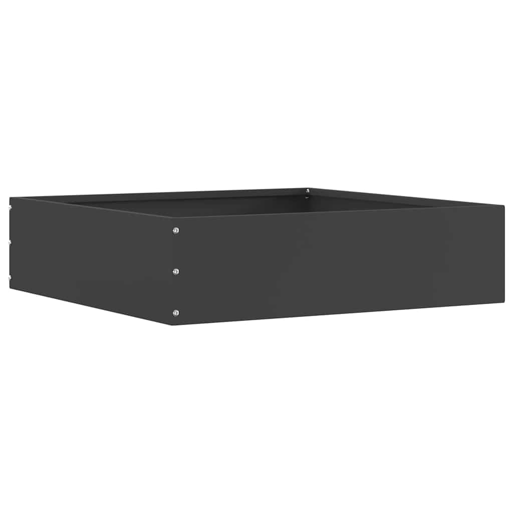 vidaXL Krawężnik do trawnika 6 pcs Czarny 50 x 50 x 13 cm Stal