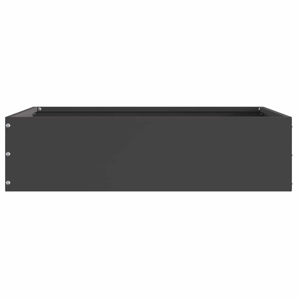 vidaXL Krawężnik do trawnika 6 pcs Czarny 50 x 50 x 13 cm Stal