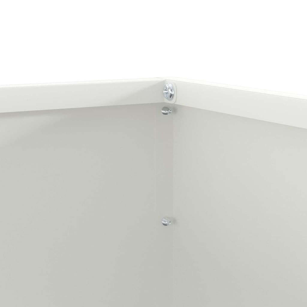 vidaXL Krawężnik do trawnika Biały 50 x 50 x 13 cm Stal