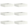 vidaXL Krawężnik do trawnika 6 pcs Biały 50 x 50 x 13 cm Stal
