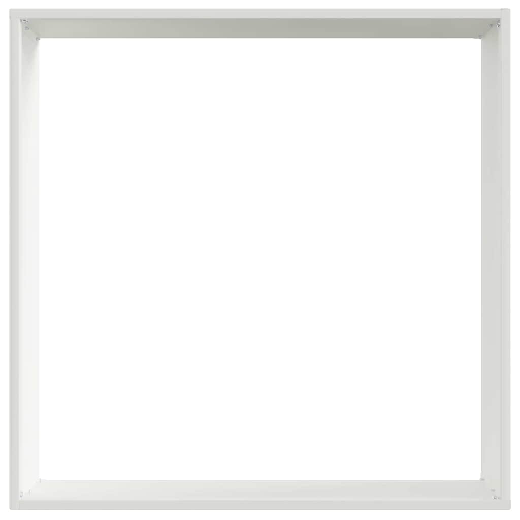 vidaXL Krawężnik do trawnika 6 pcs Biały 50 x 50 x 13 cm Stal