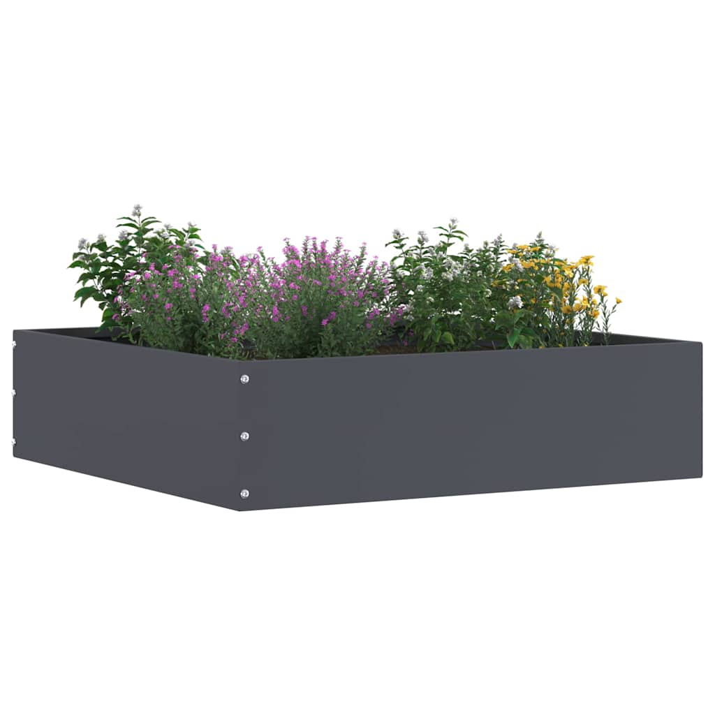 vidaXL Krawężnik do trawnika Antracyt 50 x 50 x 13 cm Stal