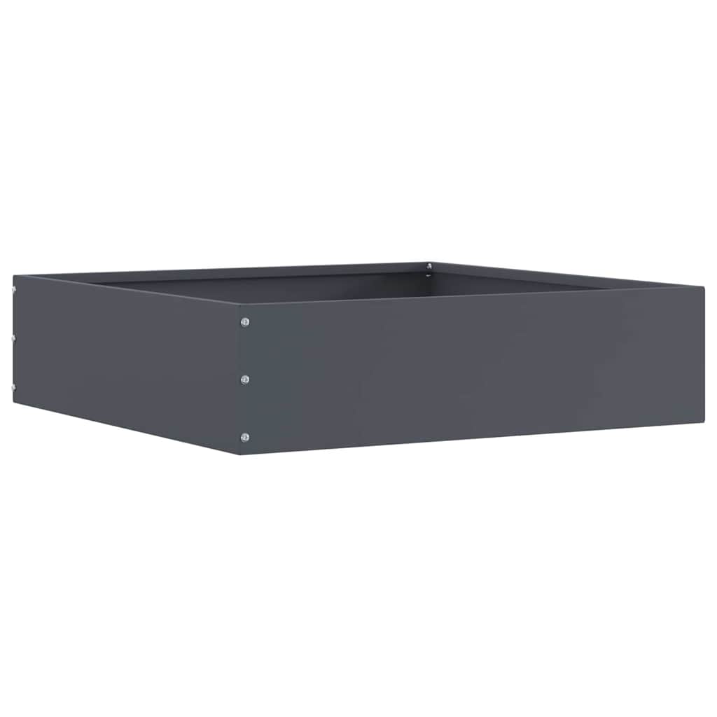 vidaXL Krawężnik do trawnika 6 pcs Antracyt 50 x 50 x 13 cm Stal