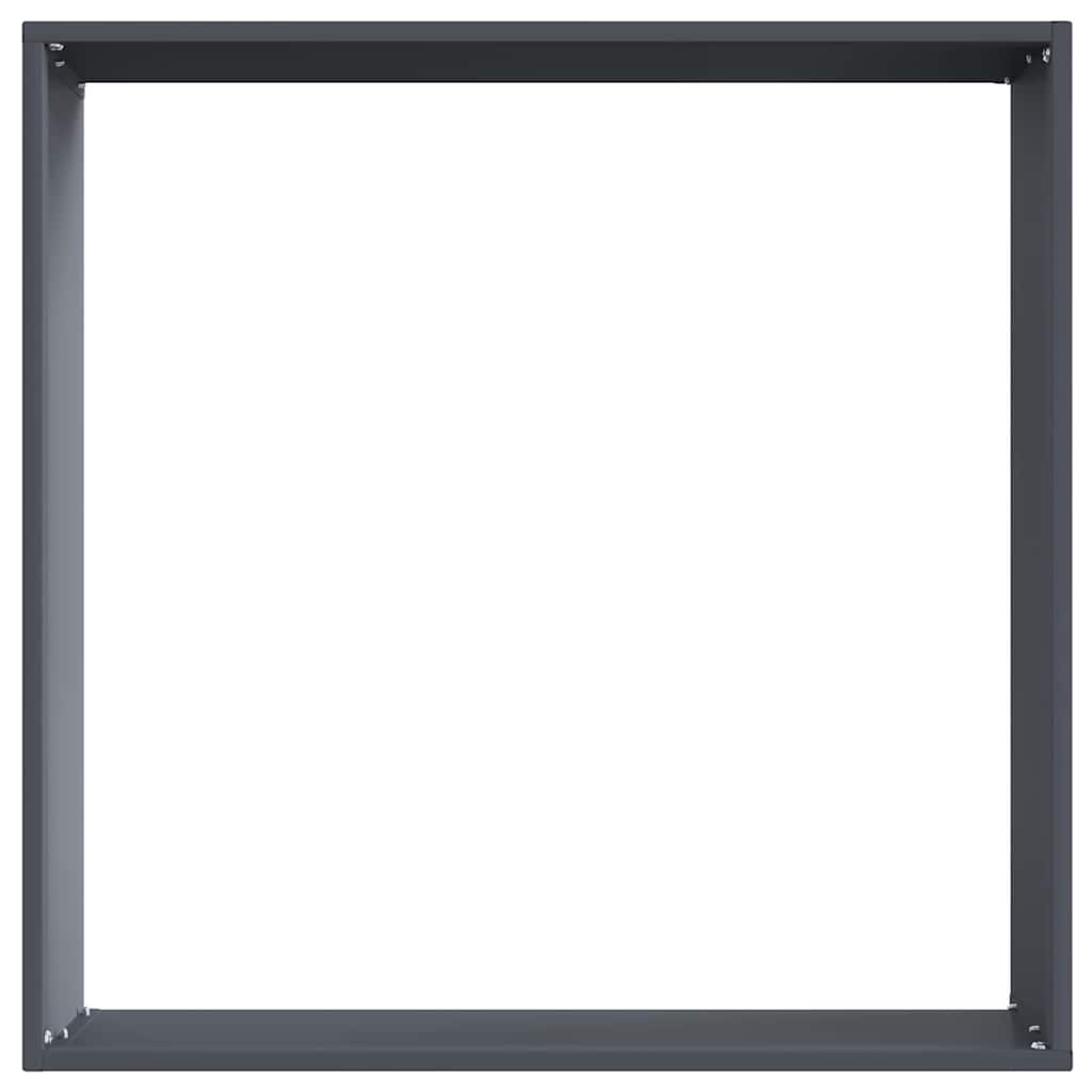 vidaXL Krawężnik do trawnika 6 pcs Antracyt 50 x 50 x 13 cm Stal