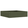 vidaXL Krawężnik do trawnika oliwkowy 50 x 50 x 13 cm Stal