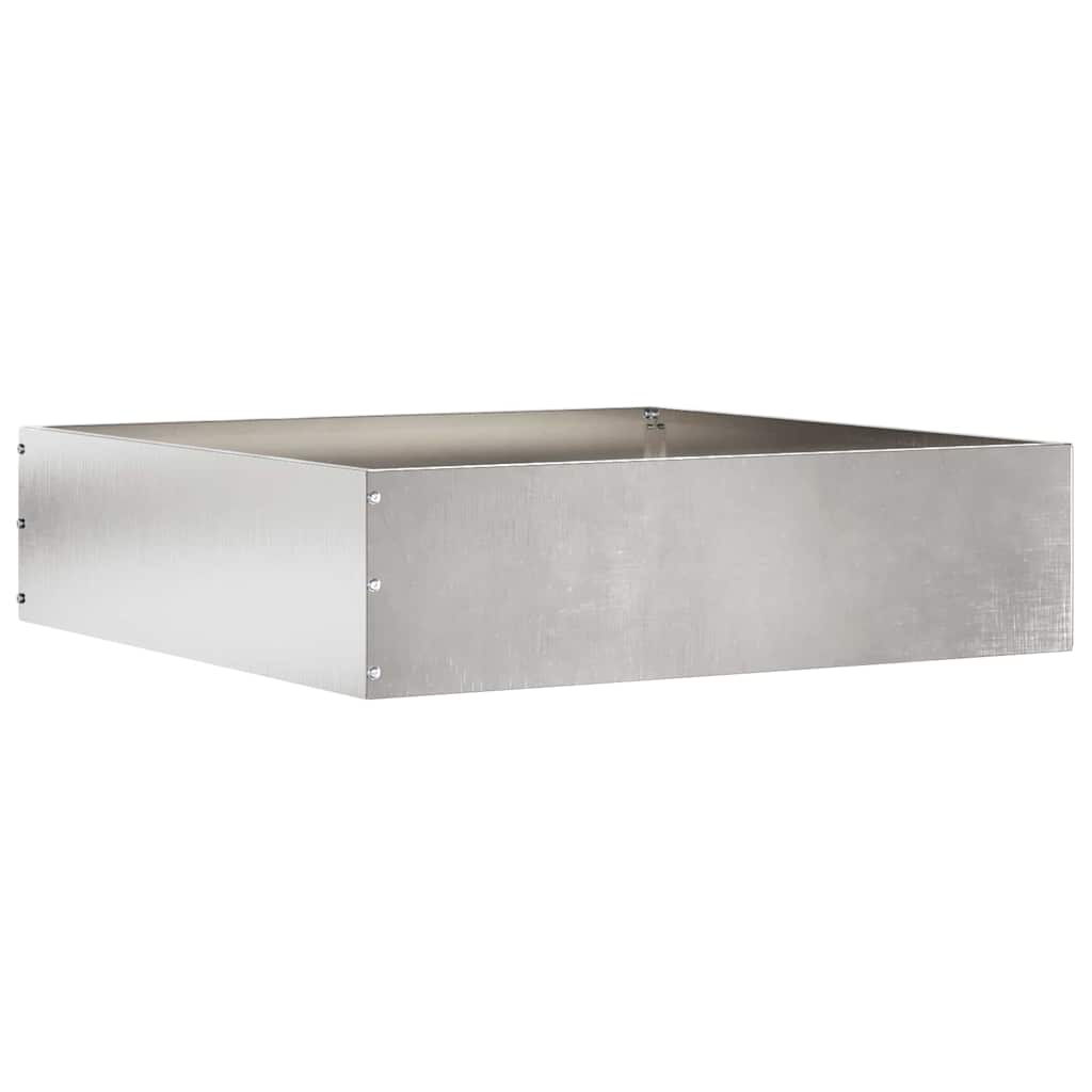 vidaXL Krawężnik do trawnika Srebrny 50 x 50 x 13 cm Stal nierdzewna