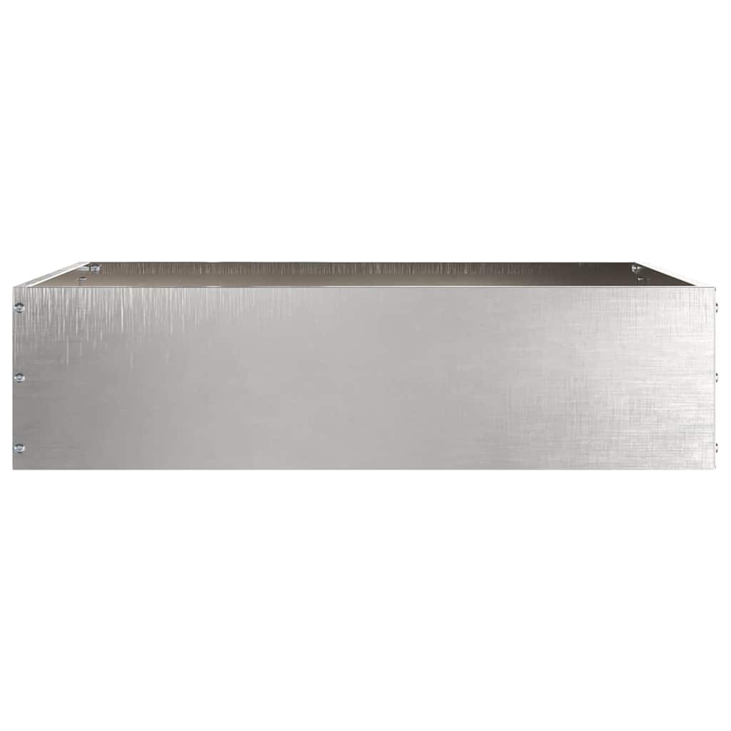 vidaXL Krawężnik do trawnika Srebrny 50 x 50 x 13 cm Stal nierdzewna