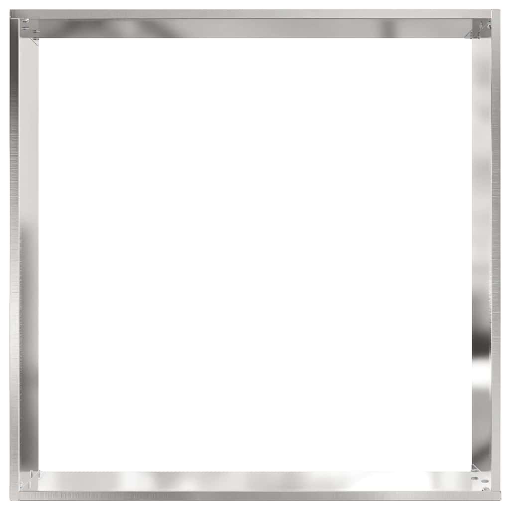 vidaXL Krawężnik do trawnika Srebrny 50 x 50 x 13 cm Stal nierdzewna