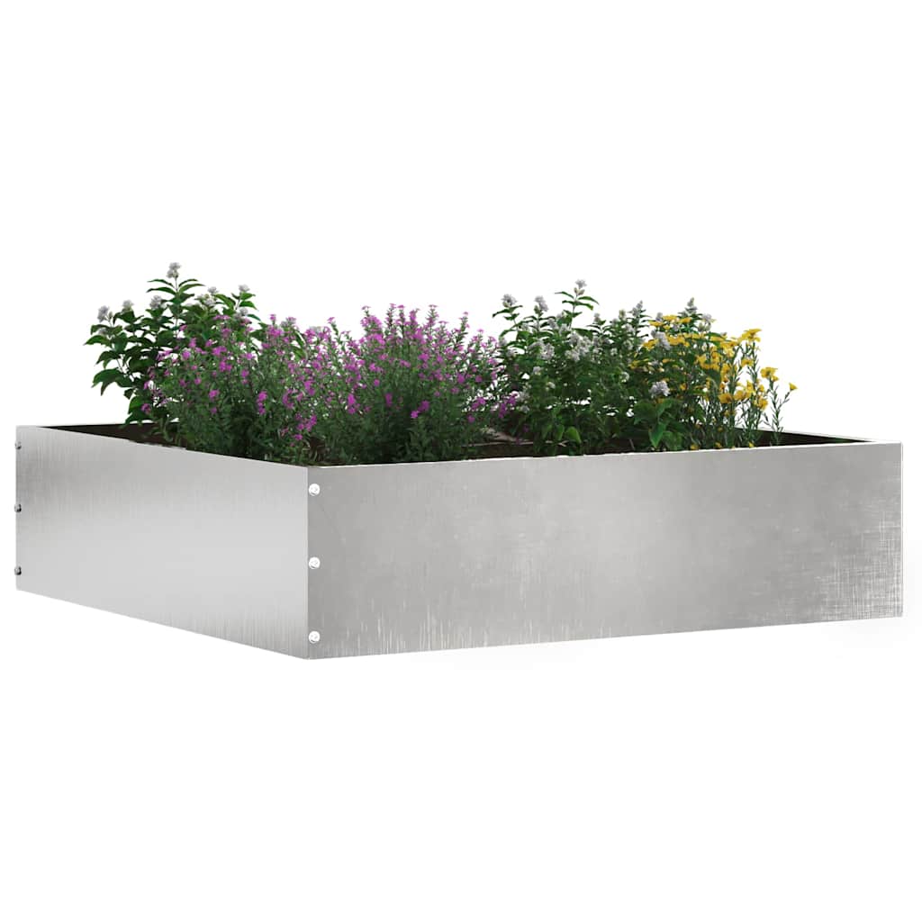 vidaXL Krawężnik do trawnika 6 pcs Srebrny 50 x 50 x 13 cm