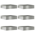 vidaXL Krawężnik do trawnika 6 pcs Srebrny 50 x 50 x 13 cm