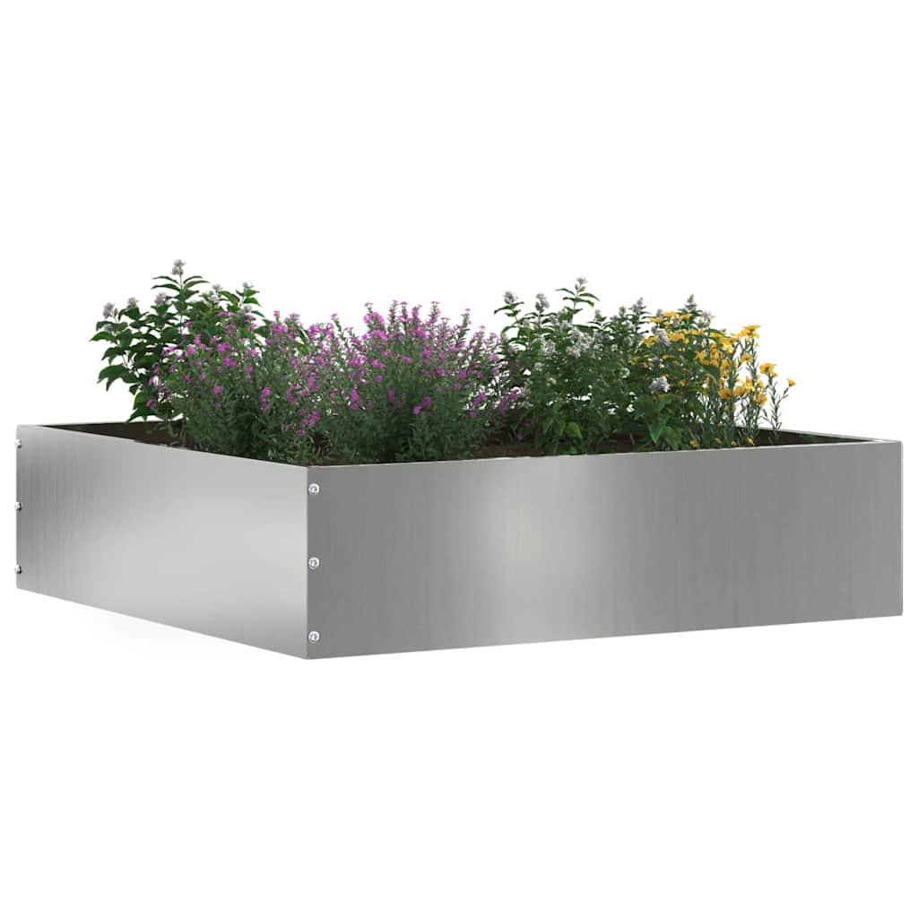 vidaXL Krawężnik do trawnika 6 pcs Srebrny 50 x 50 x 13 cm
