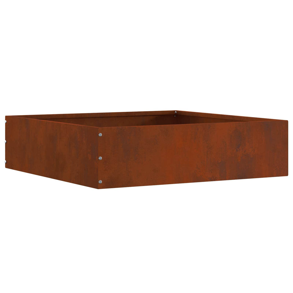 vidaXL Krawężnik do trawnika Rdzawy 50 x 50 x 13 cm