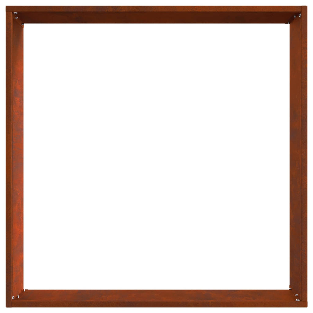 vidaXL Krawężnik do trawnika Rdzawy 50 x 50 x 13 cm