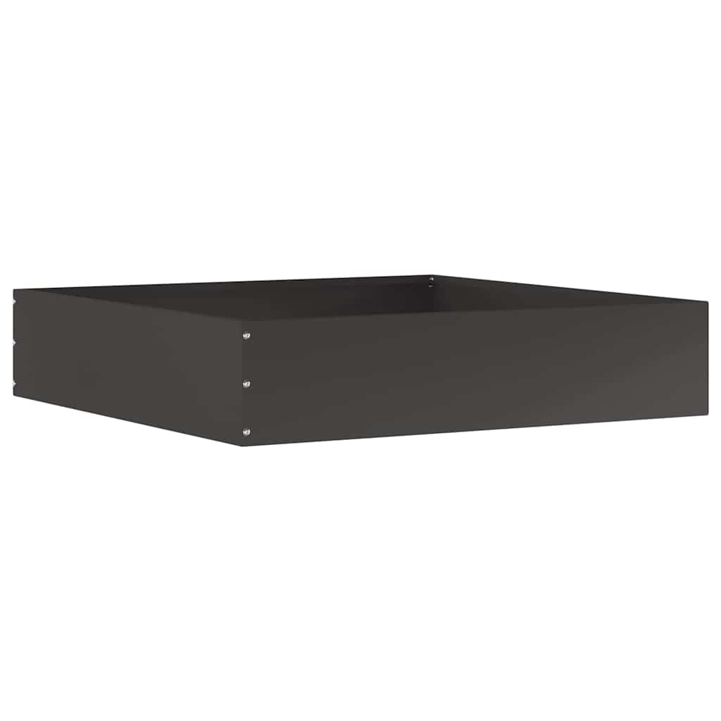 vidaXL Krawężnik do trawnika Czarny 60 x 60 x 13 cm Stal