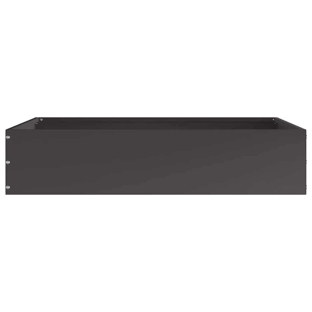 vidaXL Krawężnik do trawnika Czarny 60 x 60 x 13 cm Stal