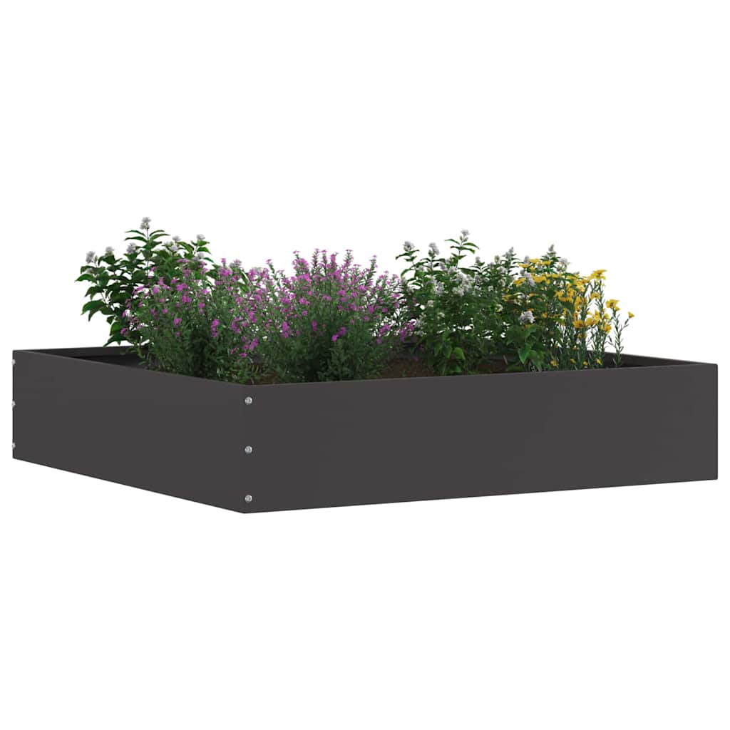 vidaXL Krawężnik do trawnika Czarny 60 x 60 x 13 cm Stal