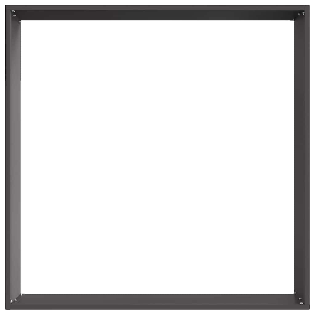 vidaXL Krawężnik do trawnika Czarny 60 x 60 x 13 cm Stal