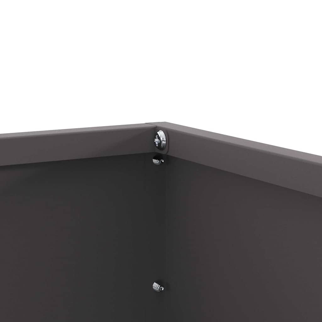 vidaXL Krawężnik do trawnika 6 pcs Czarny 60 x 60 x 13 cm Stal
