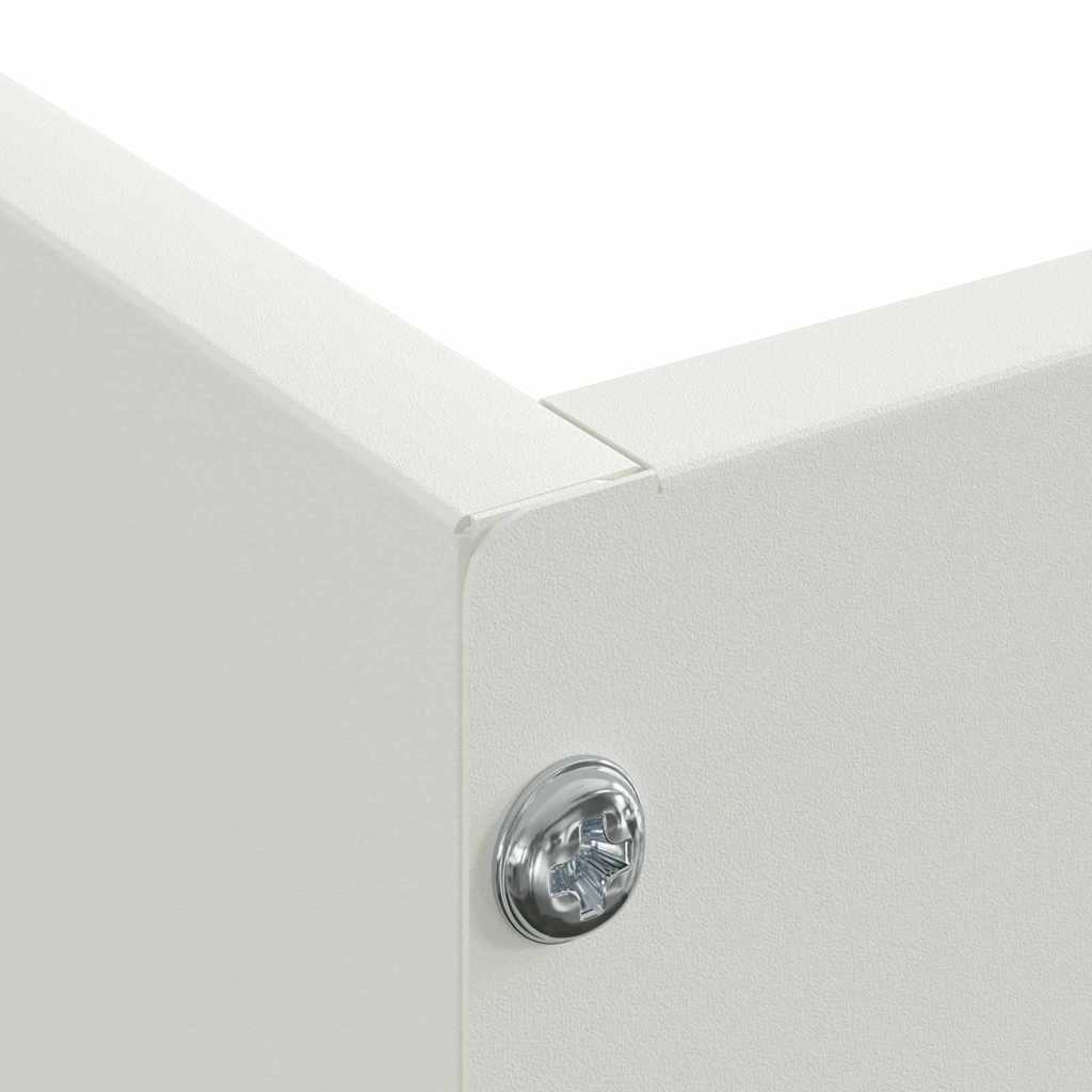 vidaXL Krawężnik do trawnika 6 pcs Biały 60 x 60 x 13 cm Stal
