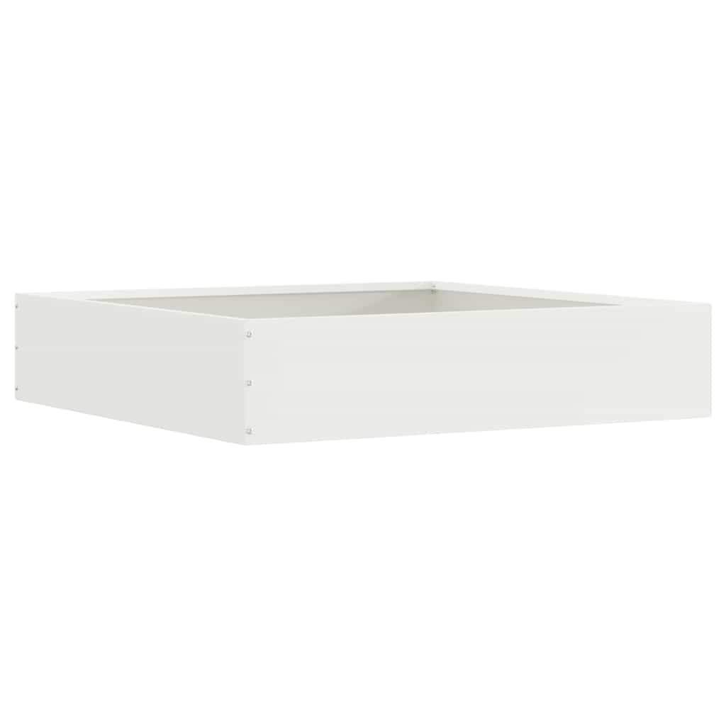 vidaXL Krawężnik do trawnika 6 pcs Biały 60 x 60 x 13 cm Stal